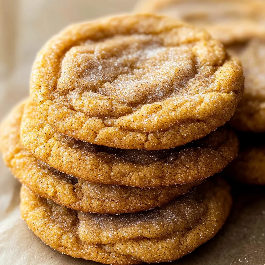 Chewy Pumpkin Snickerdoodle Cookies