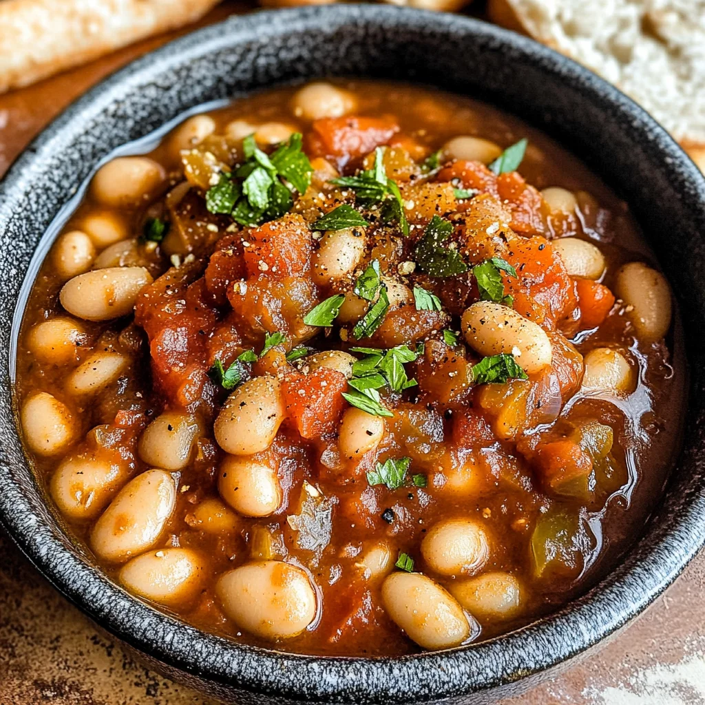 Loubia- Morrocan White Bean Stew (Stovetop + Instant Pot)