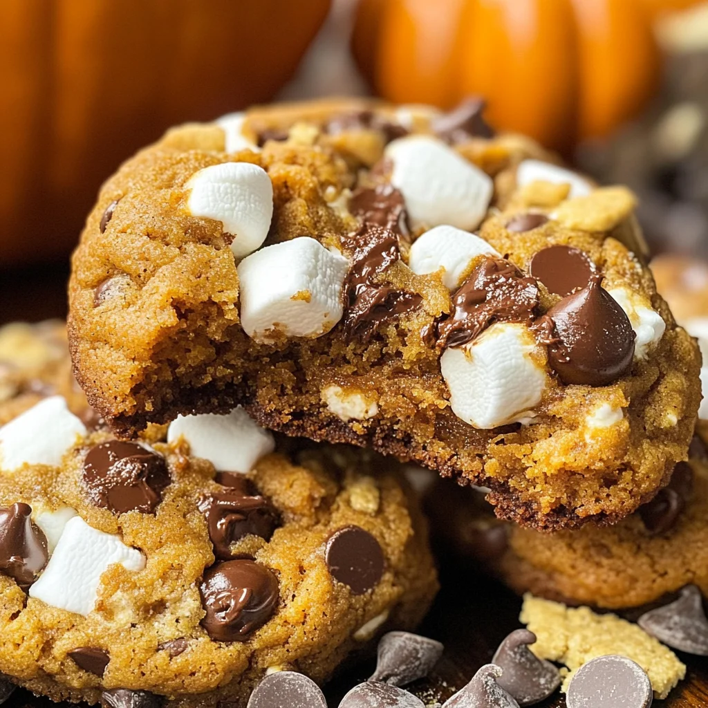 Pumpkin S'mores Cookies