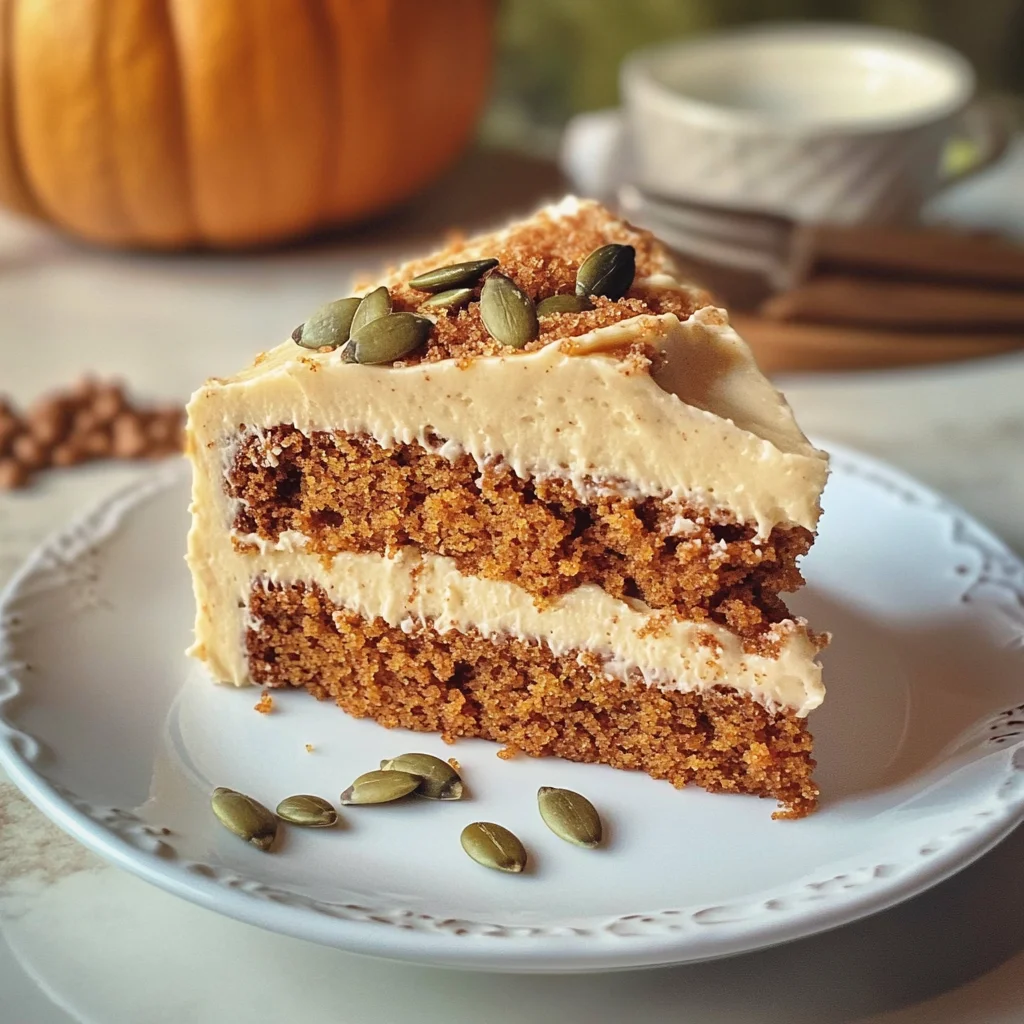 Pumpkin Spice Cake with Brown Sugar Cream Cheese Frosting