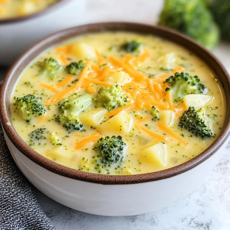 Broccoli Potato Cheese Soup Recipe