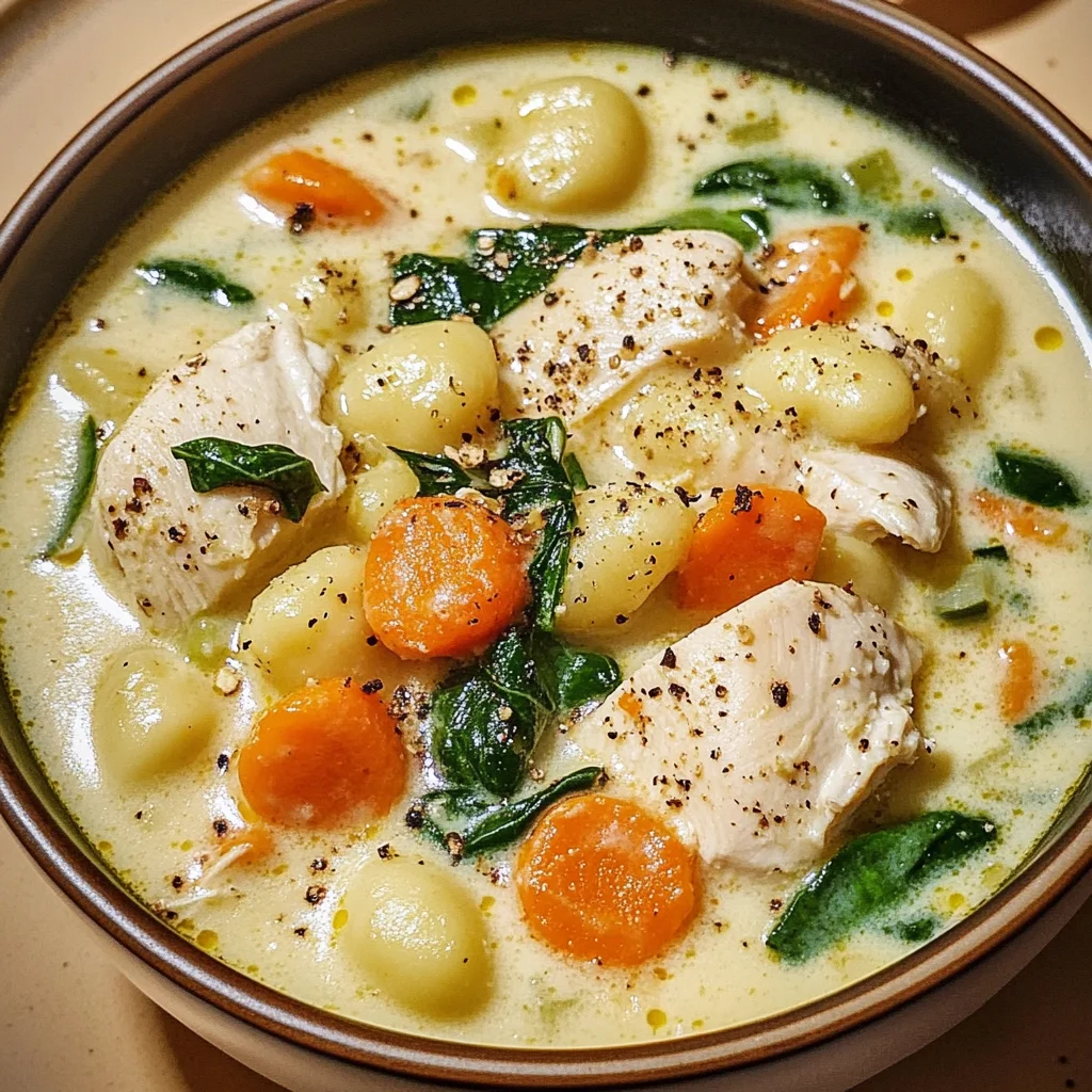 Creamy Crockpot Chicken Gnocchi Soup