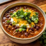 Crockpot Spicy Queso Beef Chili