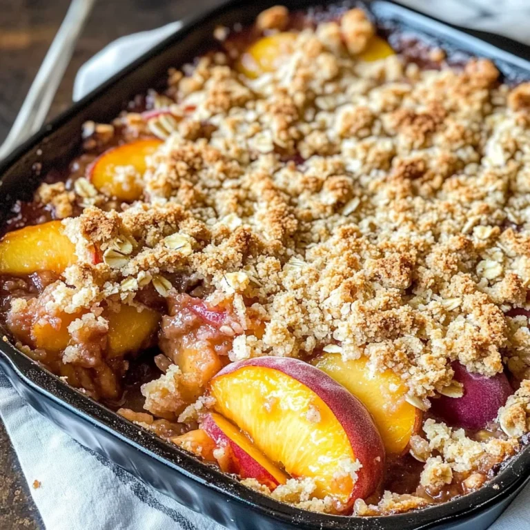 Easy Peach Crisp Recipe (Crispy & Juicy)