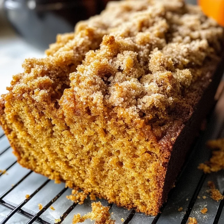 Easy Pumpkin Bread with Crumb Topping