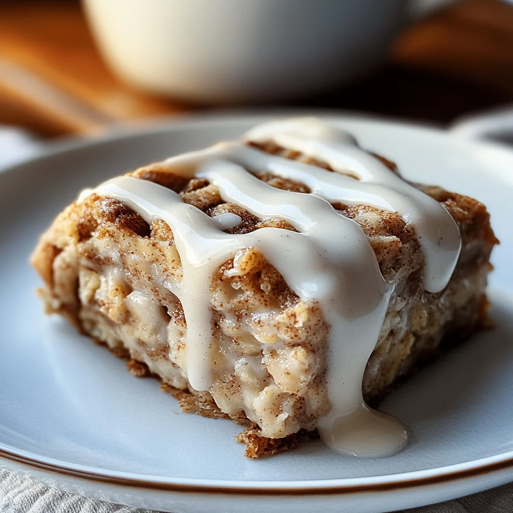 High-Protein Cinnamon Roll Baked Oatmeal