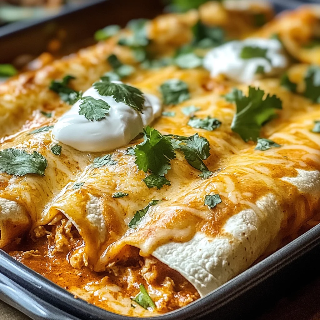 High Protein Creamy Chilli Chicken Enchiladas