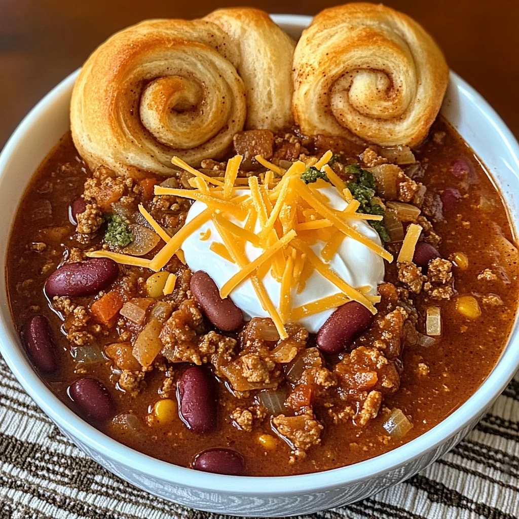 Hillbilly Chili and Cinnamon Rolls