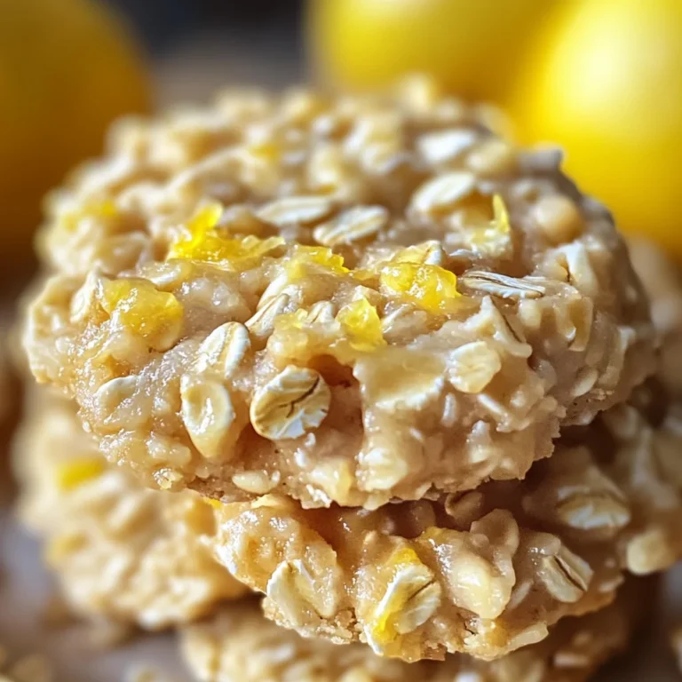 Lemon Oatmeal No-Bake Cookies