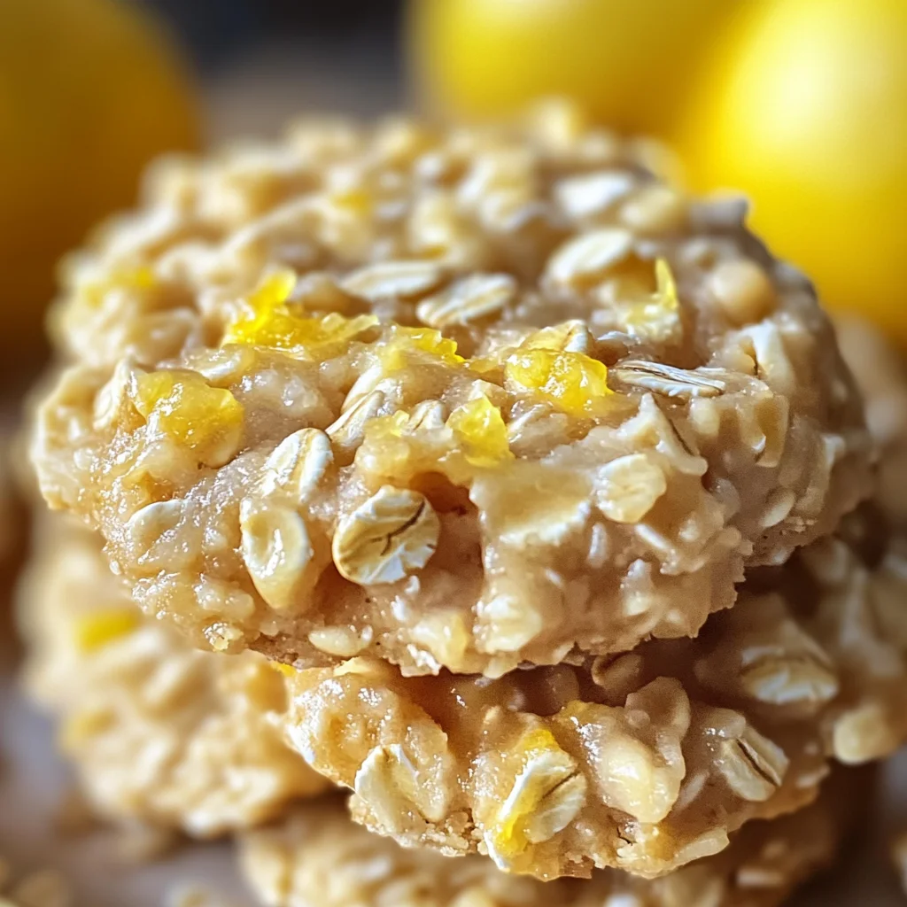 Lemon Oatmeal No-Bake Cookies