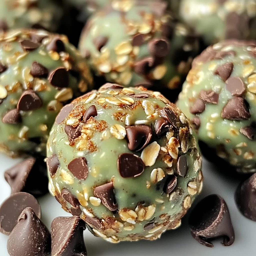Mint Chocolate Chip Protein Balls