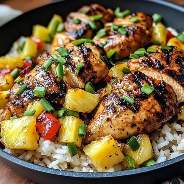 One Pan Caribbean Jerk Chicken with Pineapple-Coconut Rice Recipe