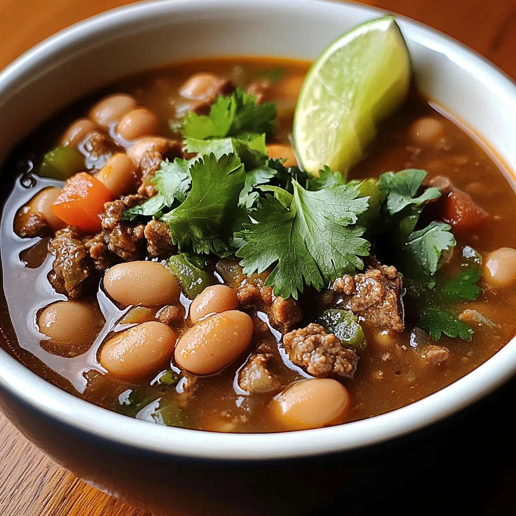 Pinto Beans Green Chile And Beef Soup