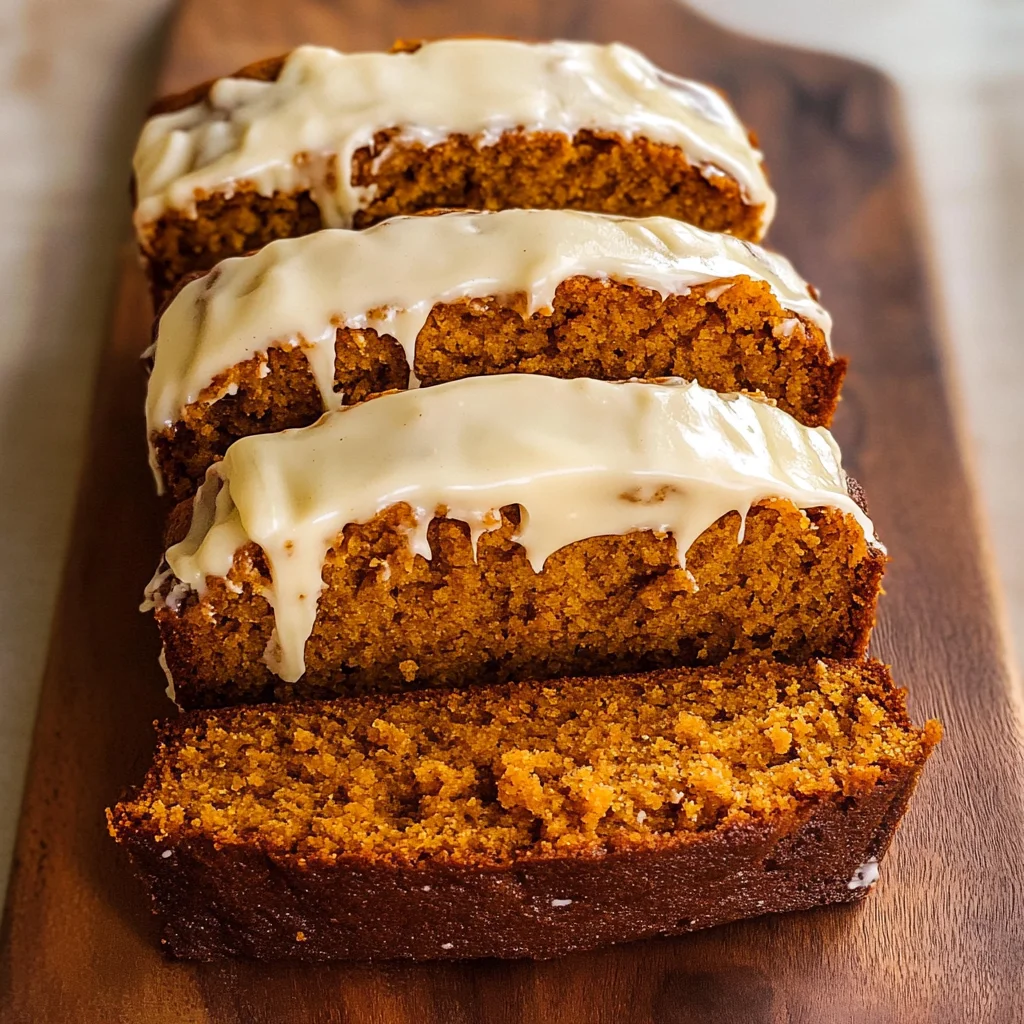 Pumpkin Bread with Cream Cheese Frosting Recipe