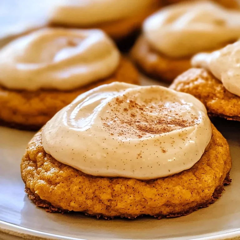 Pumpkin Cookies with Cream Cheese Frosting