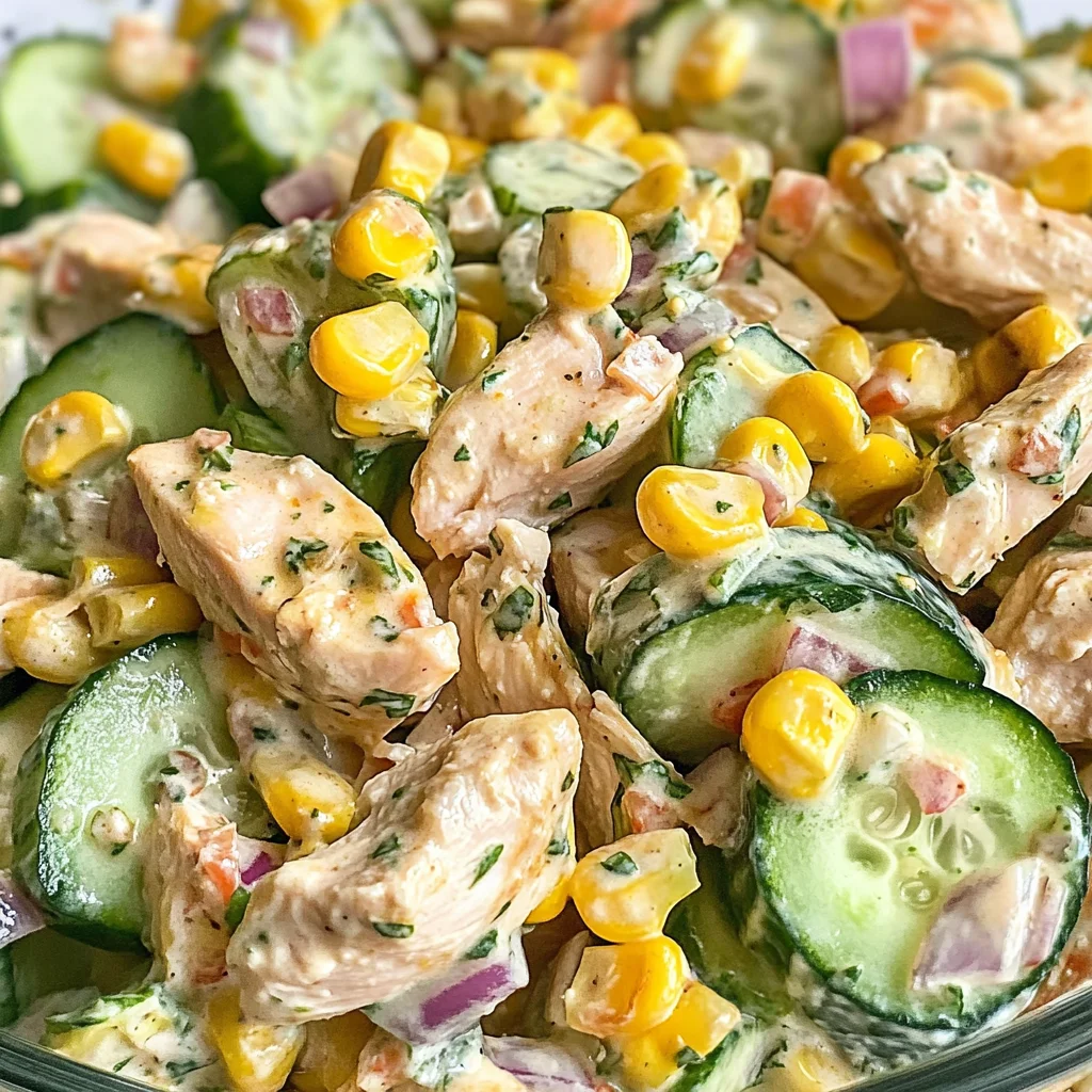 Street Corn Creamy Cucumber Salad