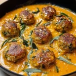 Turkey Meatballs in Pumpkin Sage Sauce