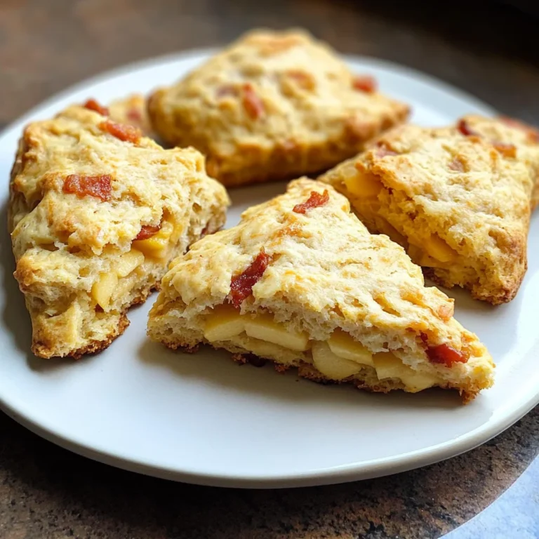 Air Fryer Apple Cheddar Bacon Scones