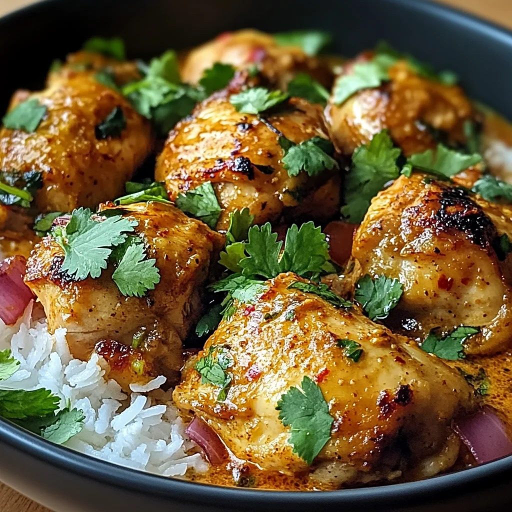 Baked Coconut Chili Chicken Thighs