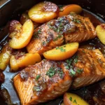 Bourbon Peach Roasted Salmon