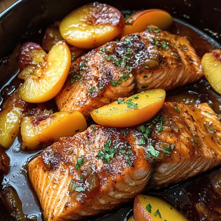 Bourbon Peach Roasted Salmon