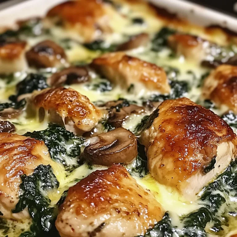 Chicken, Spinach, and Mushroom Low Carb Oven Dish