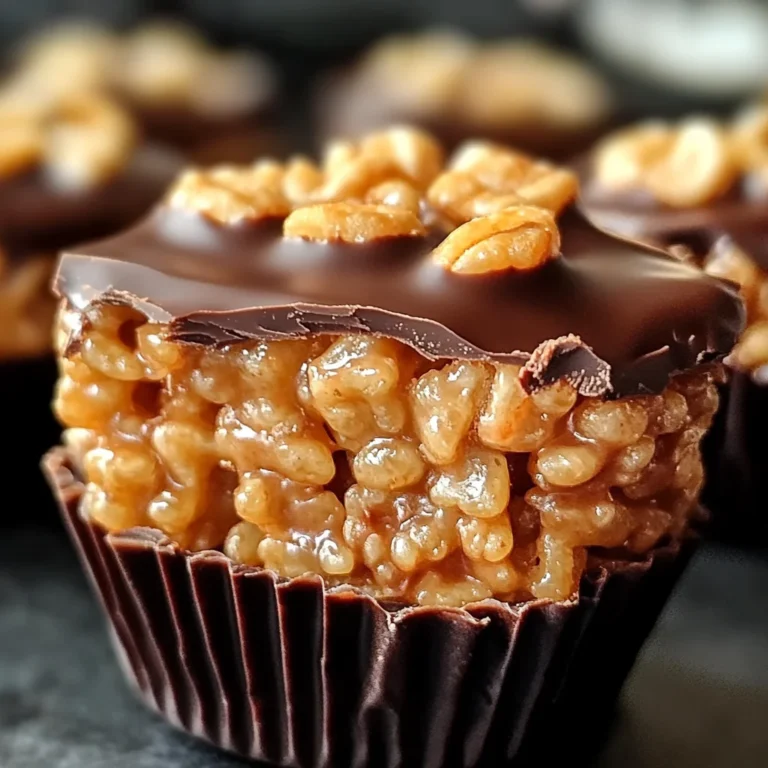 Chocolate Peanut Butter Rice Krispie Cups