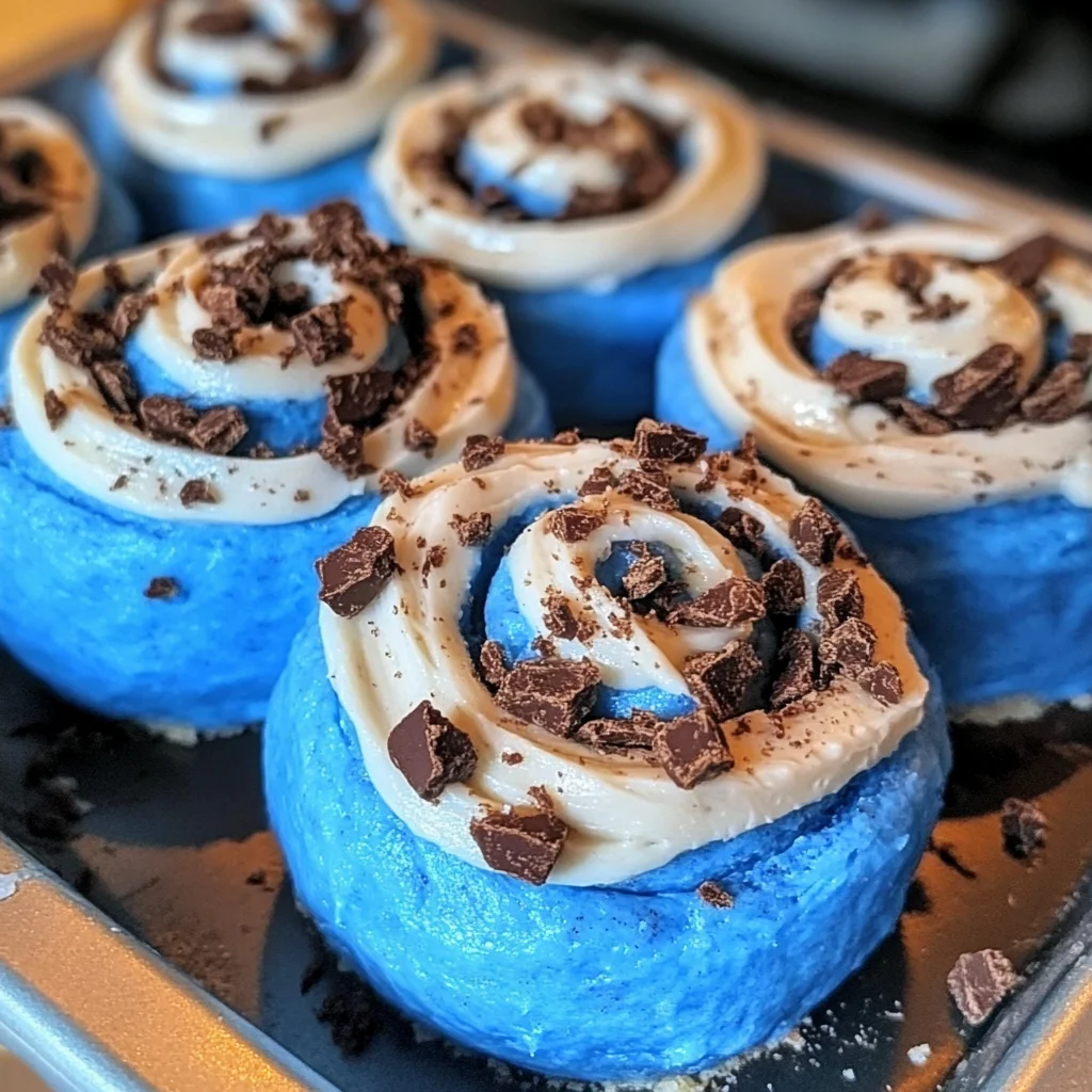 Cookie Monster Cinnamon Rolls Recipe