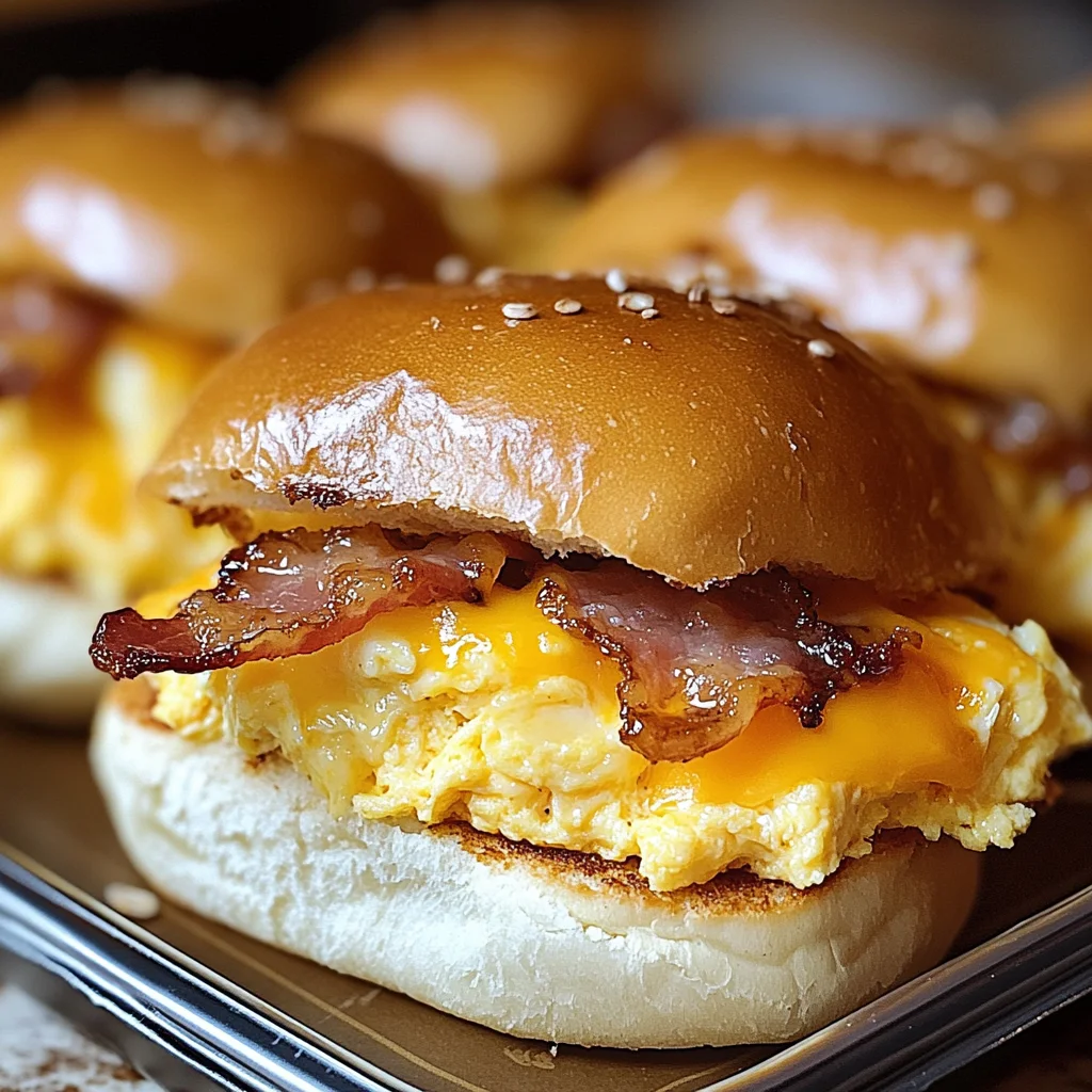 Crack Breakfast Sliders (Turkey Bacon Egg & Cheese)