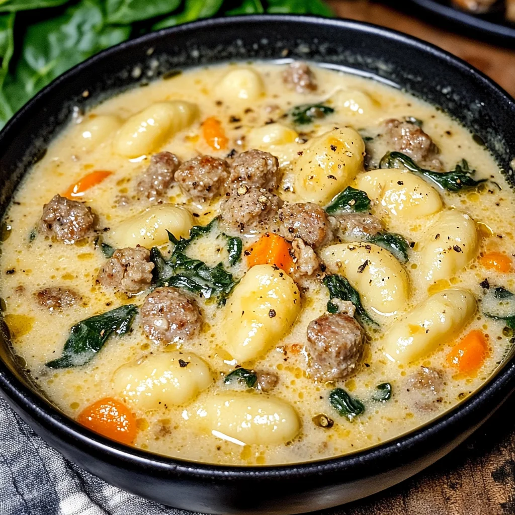 Creamy Sausage Gnocchi Soup