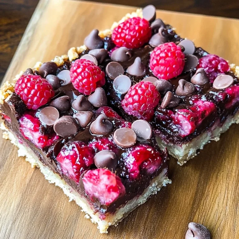 Dark Chocolate Raspberry Pie Bars