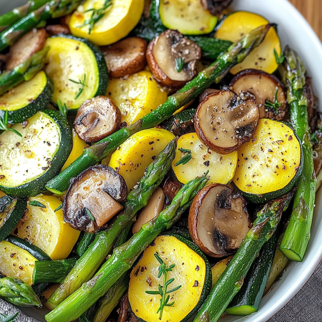 Flavorful Asparagus with Zucchini and Squash