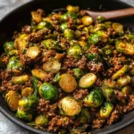 Ground Beef and Brussels Sprouts