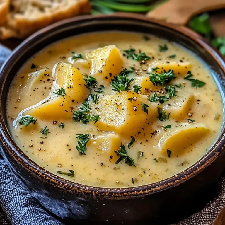 Hearty Cheddar Garlic Herb Potato Soup Recipe