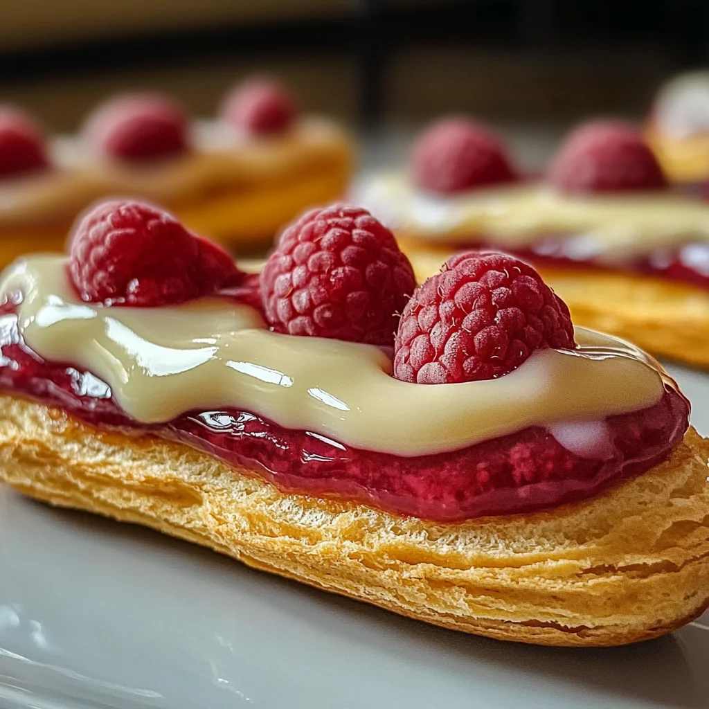 Lemon Raspberry Eclairs