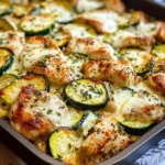 Mediterranean Chicken Zucchini Bake