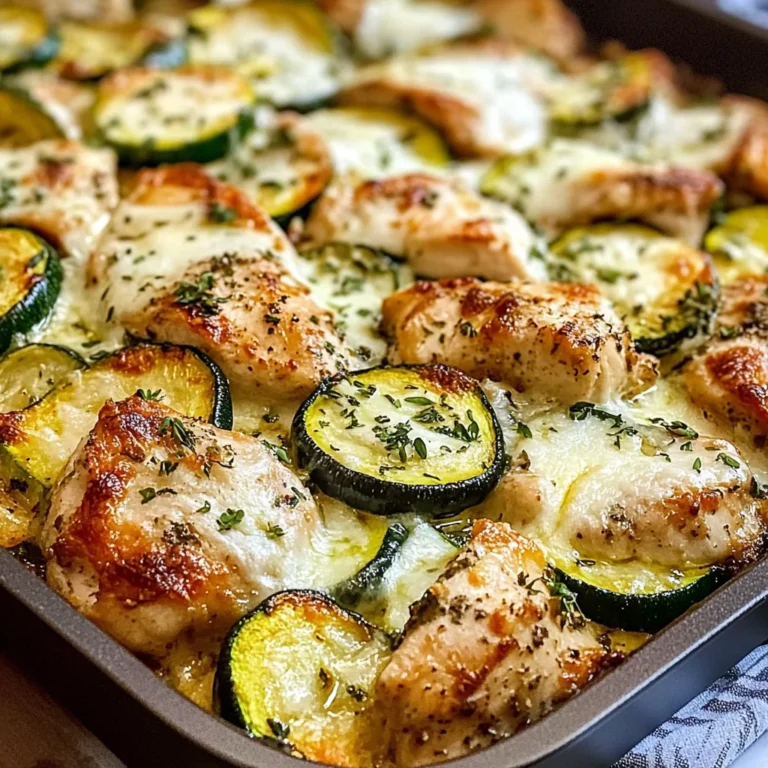 Mediterranean Chicken Zucchini Bake