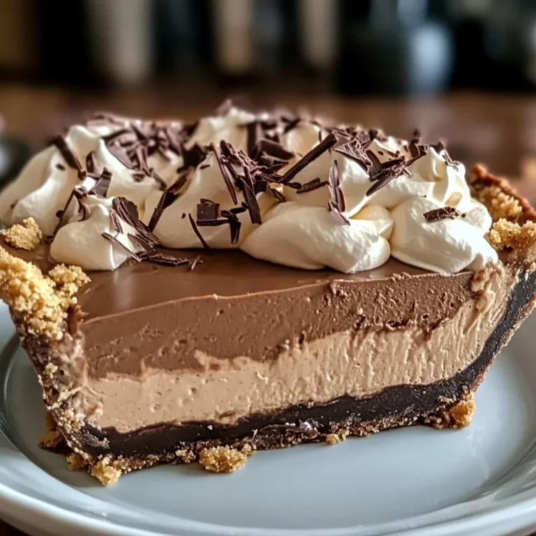 No-Bake Cream Cheese Peanut Butter Pie with Chocolate Whipped Cream
