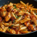 One-Pan Tangy Honey BBQ Chicken Penne