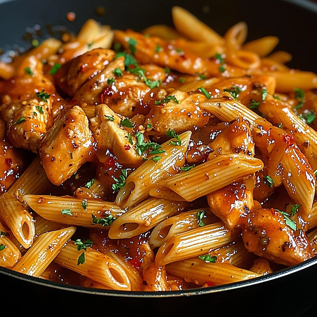 One-Pan Tangy Honey BBQ Chicken Penne