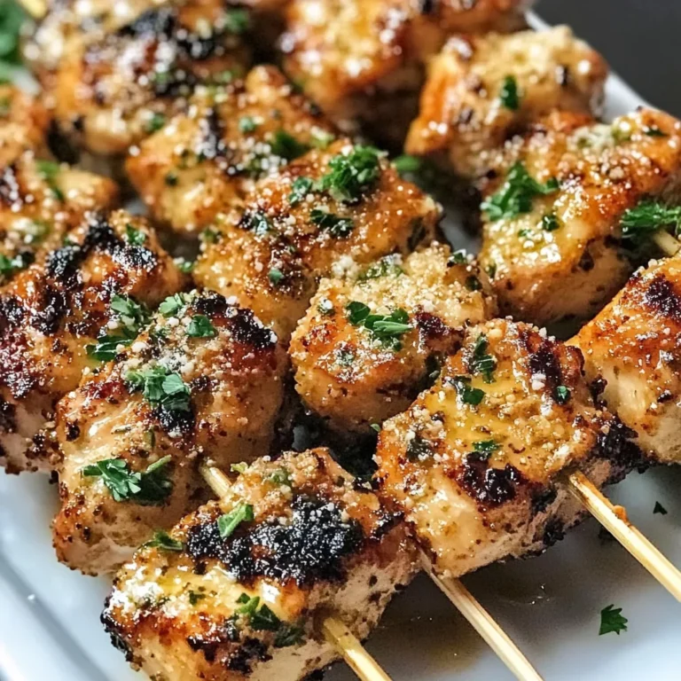 Ranch Garlic Parmesan Chicken Skewers