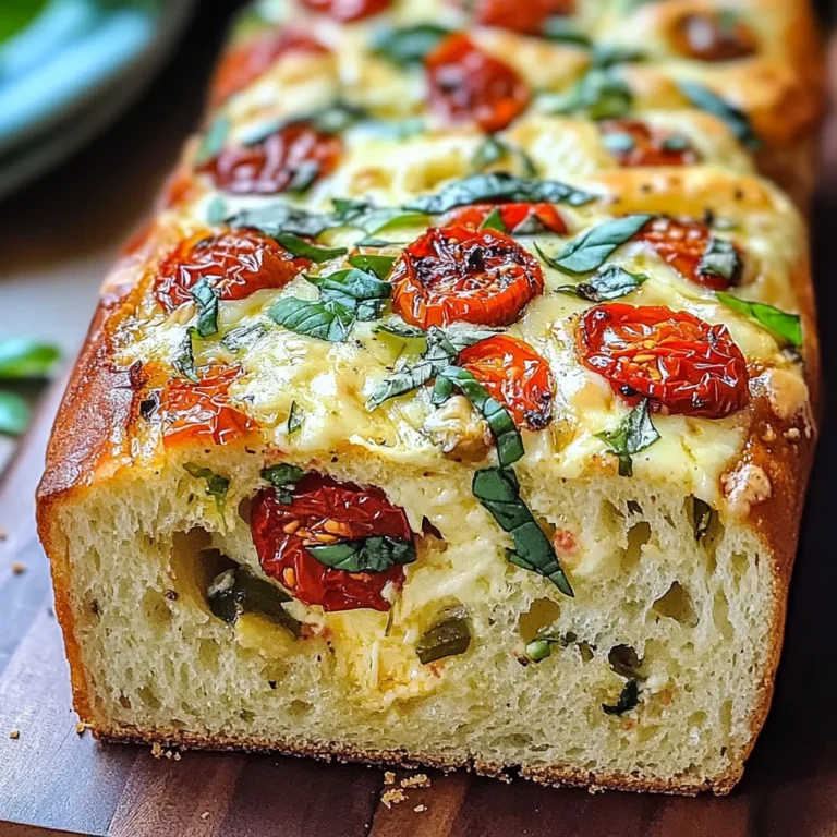 Savory Caprese Bread : A Fresh Italian Bread
