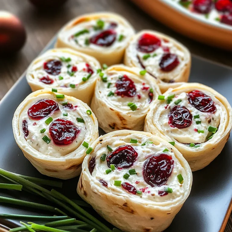 Savory Christmas Cranberry Roll Ups