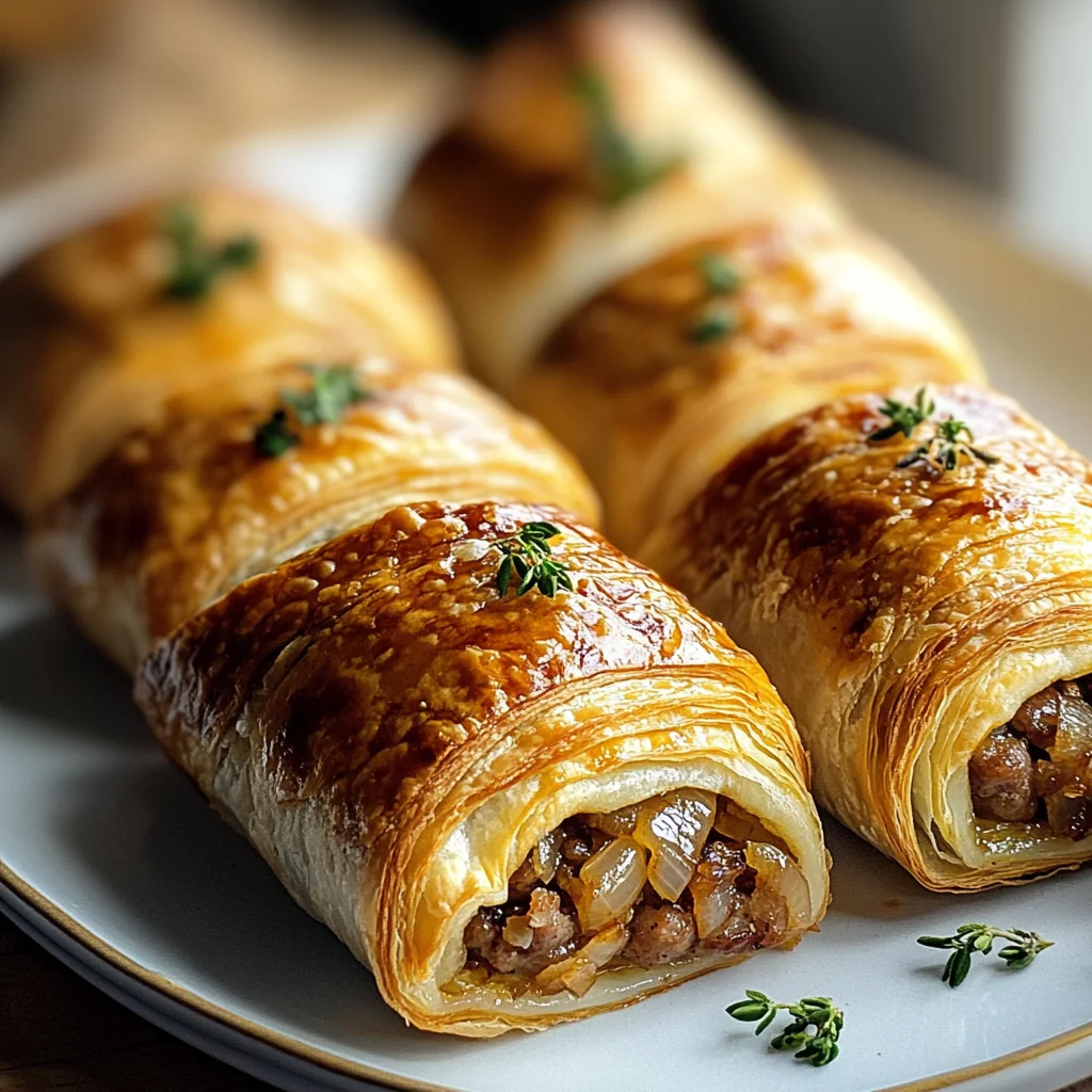 Savory French Onion Sausage Rolls