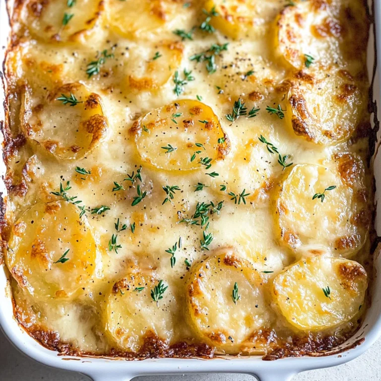 Scalloped Potatoes with Caramelized Onions and Gruyere