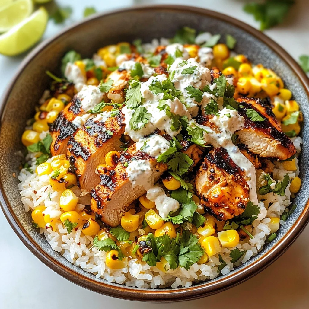 Street Corn Chicken Rice Bowl
