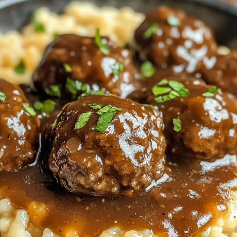 Tasty Slow Cooker Salisbury Steak Meatballs Recipe