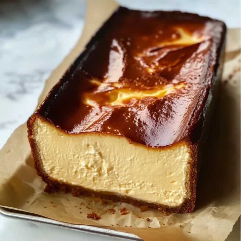 Burnt Basque Cheesecake in a Loaf Pan