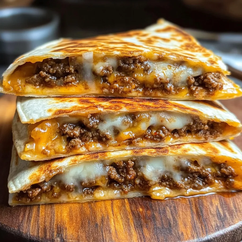 Cheesy Ground Beef Quesadillas Recipe is a must-try!