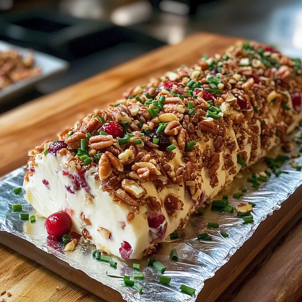 Cranberry Pecan Cheese Log